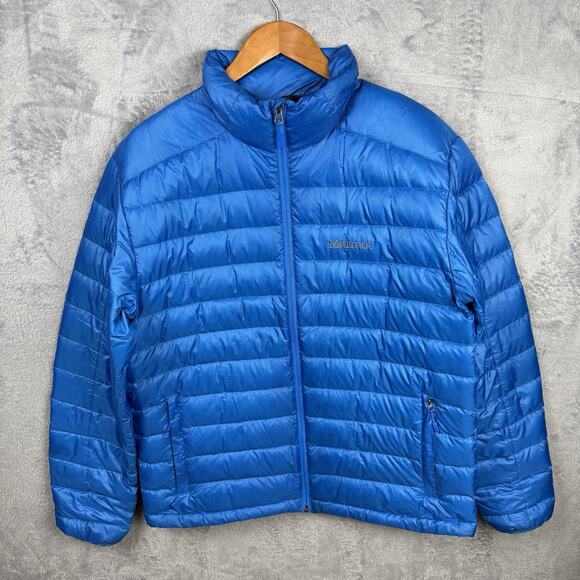 Marmot Other - Marmot Zeus 700 Fill Duck Down Water Resistant L Puffer Jacket Mens Blue